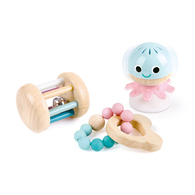 【網路限定】德國Hape 嬰幼兒安撫搖鈴三件組