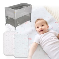 kubbie™ sleep 多功能床邊嬰兒床+夏日假期床邊床涼感透氣床墊(長效涼爽)