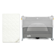 【新世代親子同寢組】Joie kubbie sleep 嬰兒床+空氣水洗床墊(床邊床)52×89×3cm