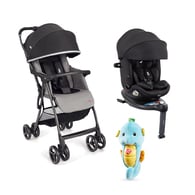 【涼夏育兒省】Fluri™ 輕便手推車+i-Spin Grow™ FX 0-7歲旋轉型汽座+安撫小海馬