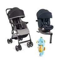 【涼夏育兒省】Fluri™ 輕便手推車+i-Spin Grow™ FX 0-7歲旋轉型汽座+安撫小海馬