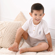 四季系列-彩色比得純棉紗布短袖套裝