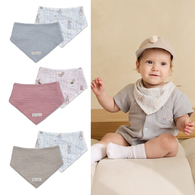 四季系列-彩色比得純棉紗布雙面圍兜