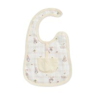 格紋比得奶嘴圍兜