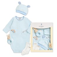 比得兔 可愛小兔妙妙裝禮盒/連身衣4件組禮盒 (妙妙裝+手搖鈴+帽子+襪子)