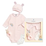比得兔 可愛小兔妙妙裝禮盒/連身衣4件組禮盒 (妙妙裝+手搖鈴+帽子+襪子)