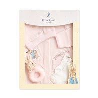 比得兔 可愛小兔妙妙裝禮盒/連身衣4件組禮盒 (妙妙裝+手搖鈴+帽子+襪子)