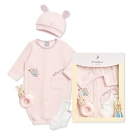 比得兔 可愛小兔妙妙裝禮盒/連身衣4件組禮盒 (妙妙裝+手搖鈴+帽子+襪子)