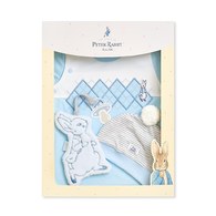 比得兔 清新藍調兔裝禮盒/連身衣3件組禮盒 (兔裝+安撫巾+帽子)