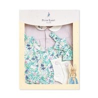 比得兔 柔紫花漾妙妙裝禮盒/連身衣4件組禮盒 (妙妙裝+髮帶+圍兜+襪子)