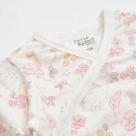 花徑小兔開襟包屁衣(美麗諾羊毛布)