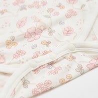 花徑小兔開襟包屁衣(美麗諾羊毛布)