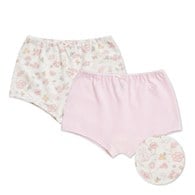 花徑小兔女童平口褲-2入 (鋅纖維布+銀離子抗菌內襠)