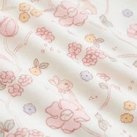 花徑小兔長袖側開包屁衣(美麗諾羊毛布)