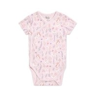 採花趣短袖兩段式調節開襟包屁衣 (水晶紗)