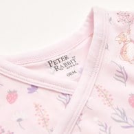 採花趣短袖兩段式調節開襟包屁衣 (水晶紗)