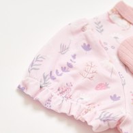 採花趣短袖兔裝 (天絲抽針條紋布+水晶紗布)