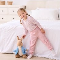 採花趣圓領冷氣衫套裝 (天絲抽針條紋布+水晶紗布)