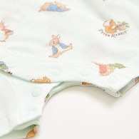 比得物語綠色短袖兔裝 (天絲洞感緹花布)