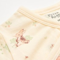 野餐比得長袖前開包屁衣 (天絲洞感緹花布)