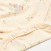 野餐比得長袖前開包屁衣 (天絲洞感緹花布)