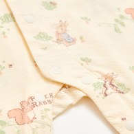 野餐比得米色長袖兔裝 (天絲洞感緹花布)