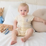 野餐比得短袖兔裝 (天絲洞感緹花布)