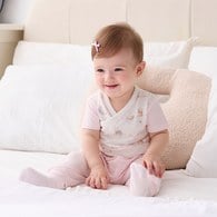 春日比得兩段式調節開襟包屁衣 (冰紗布)