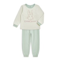 萌兔森林側開套裝 (條子布)