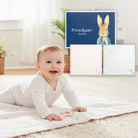 比得兔天絲泡泡紗雙面被安撫禮盒 100x100cm (被子+固齒器)