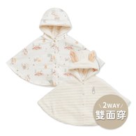 萌兔森林條紋雙面穿披風