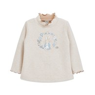 經典比得女波浪滾邊立領高領衫