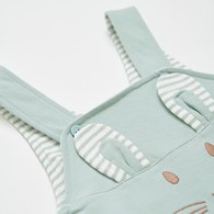 清新比得造型兔耳朵吊帶褲