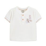 可愛比得手繪風雙鈕扣開襟上衣