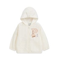 可愛比得鬆餅格字母刺繡連帽外套