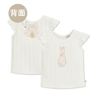 甜心比得後蝴蝶結荷葉邊袖背心