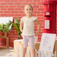 甜心比得蝴蝶結抽繩五分褲