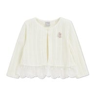 甜心比得簍空針織蕾絲下擺外套