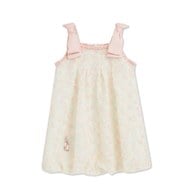 小香兔繽紛立體花蝴蝶結肩帶洋裝