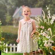 花語比得花瓣領刺繡洋裝