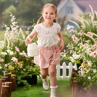 花語比得造型側蝴蝶結褲裙