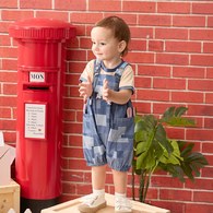 帥氣比得造型兔口袋吊帶褲