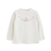 兔美美刺繡半高領長袖上衣