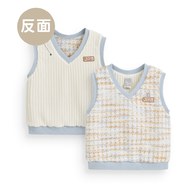 小萌兔千鳥紋雙面穿背心