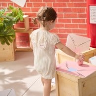 甜心比得紫碎花短袖兔裝