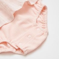 小香兔蕾絲刺繡荷葉邊袖背心兔裝