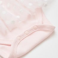 小香兔蕾絲滾邊立體花短袖兔裝