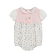 花語比得花瓣刺繡翻領短袖兔裝