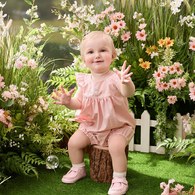 花語比得造型兔口袋短袖兔裝-附髮帶