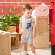 帥氣比得造型長兔耳連帽短袖兔裝